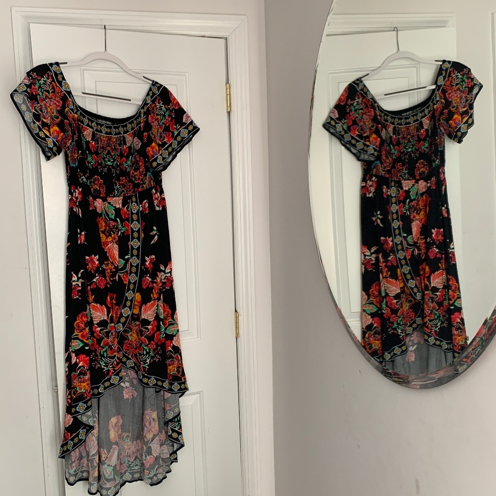 Lulus Black Floral Dress